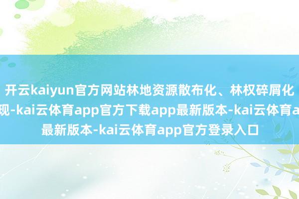 开云kaiyun官方网站林地资源散布化、林权碎屑化等问题也随之出现-kai云体育app官方下载app最新版本-kai云体育app官方登录入口