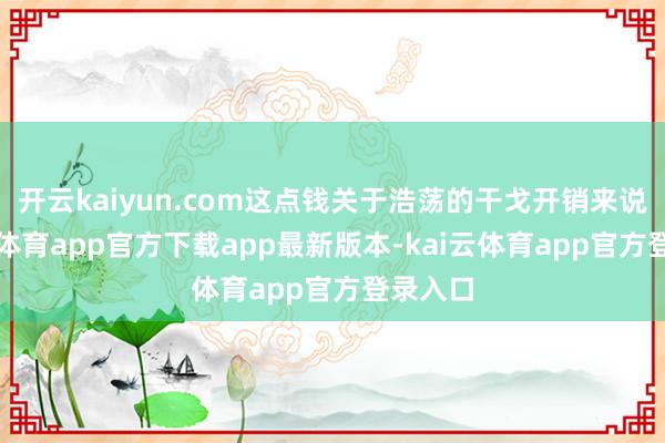 开云kaiyun.com这点钱关于浩荡的干戈开销来说-kai云体育app官方下载app最新版本-kai云体育app官方登录入口