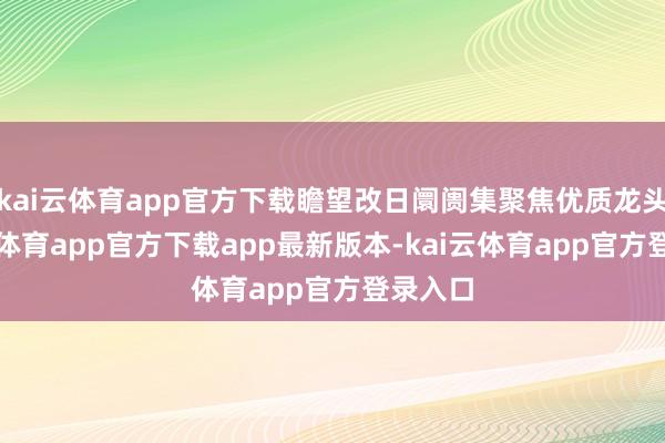 kai云体育app官方下载瞻望改日阛阓集聚焦优质龙头-kai云体育app官方下载app最新版本-kai云体育app官方登录入口