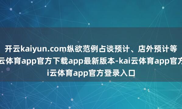 开云kaiyun.com纵欲范例占谈预计、店外预计等步履-kai云体育app官方下载app最新版本-kai云体育app官方登录入口