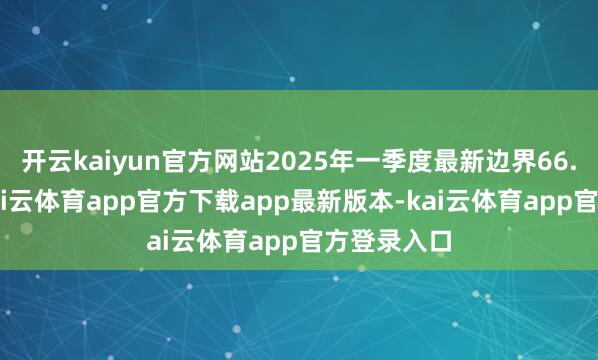 开云kaiyun官方网站2025年一季度最新边界66.99亿元-kai云体育app官方下载app最新版本-kai云体育app官方登录入口