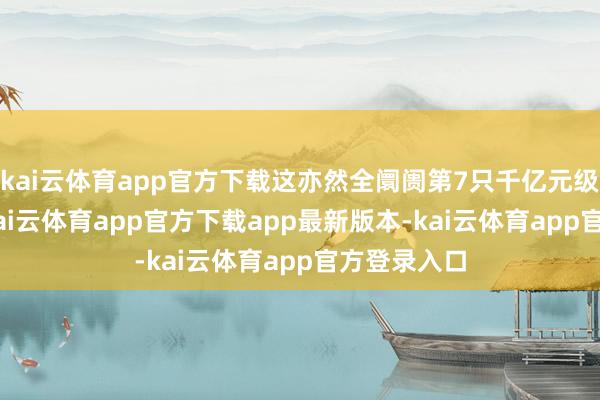 kai云体育app官方下载这亦然全阛阓第7只千亿元级股票ETF-kai云体育app官方下载app最新版本-kai云体育app官方登录入口