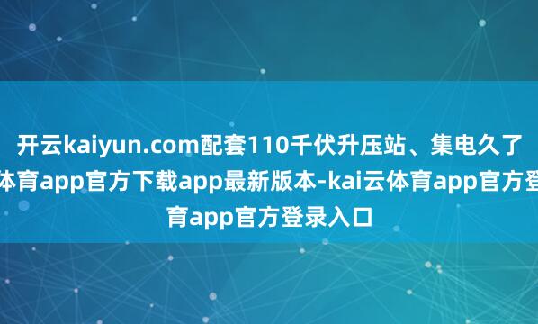 开云kaiyun.com配套110千伏升压站、集电久了-kai云体育app官方下载app最新版本-kai云体育app官方登录入口