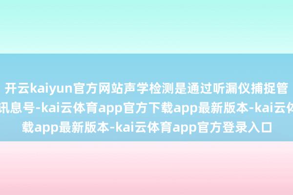 开云kaiyun官方网站声学检测是通过听漏仪捕捉管说念漏水时产生的声讯息号-kai云体育app官方下载app最新版本-kai云体育app官方登录入口